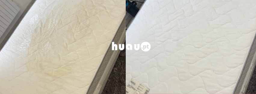 Limpeza de colchão antes e depois