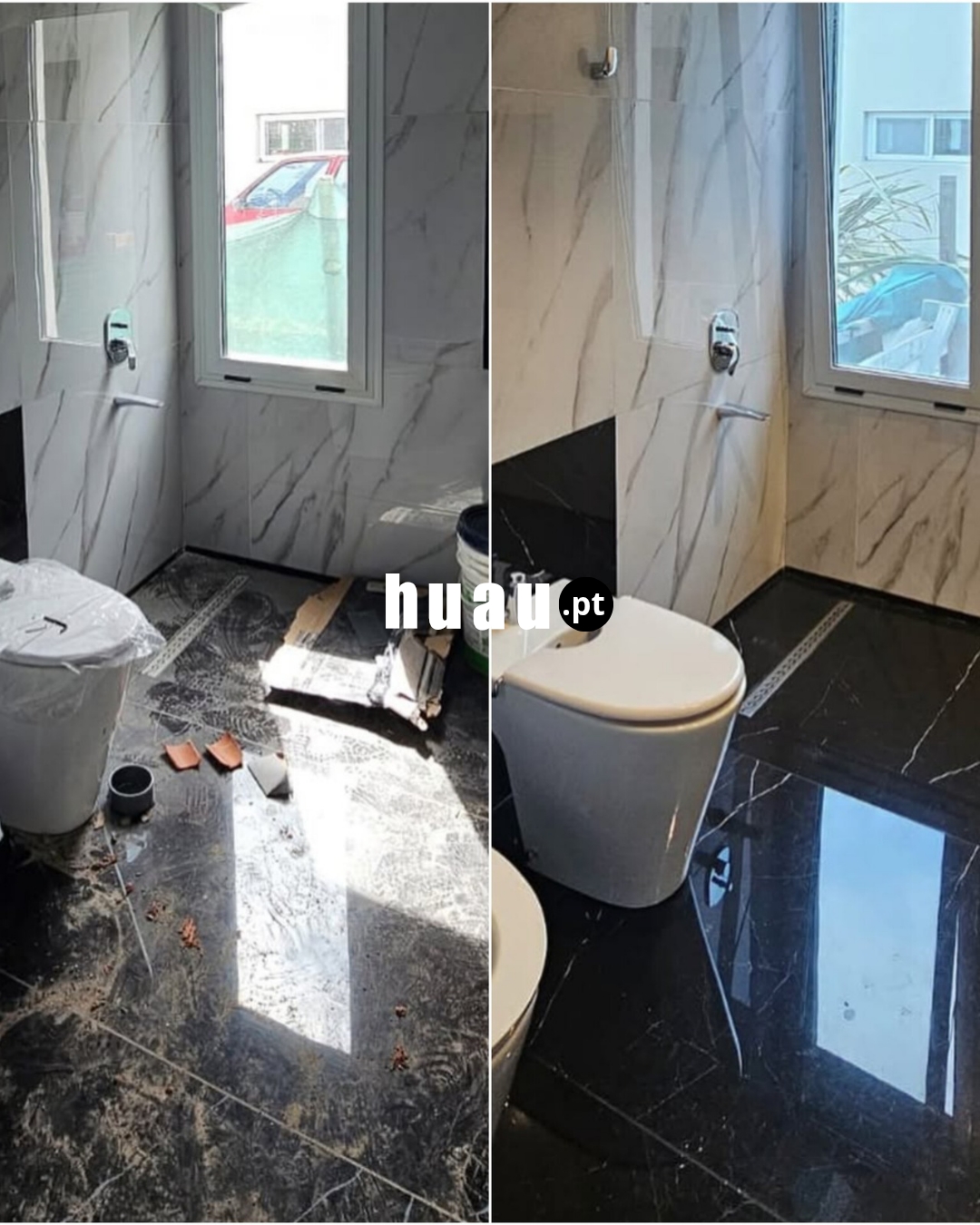 Antes e depois de limpeza geral profunda ao domicílio em Coimbra e Leiria
